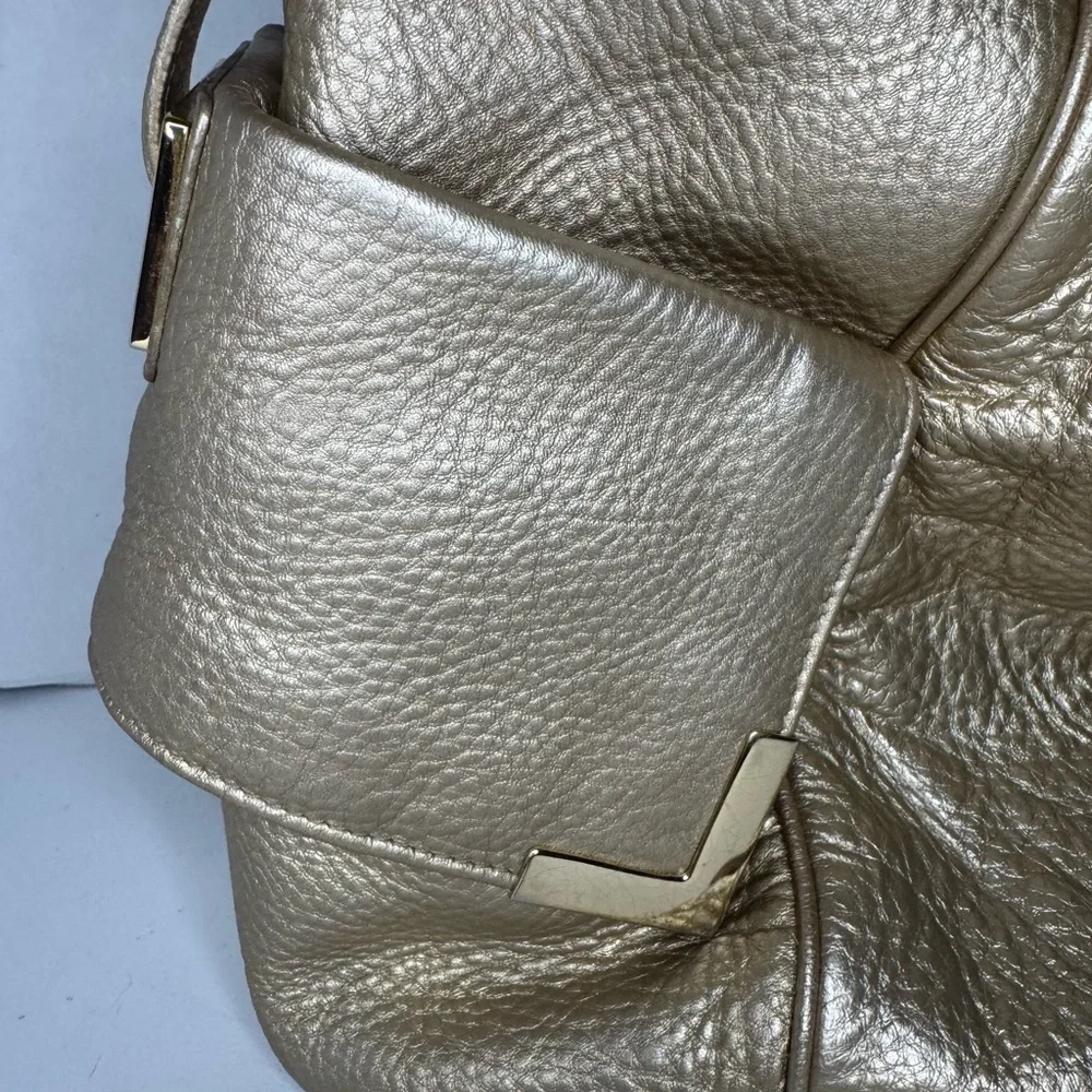 Michael Kors Gold Soft Leather Shoulder Bag.